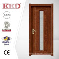 Glass Inserted Steel Wood Door KJ-709 for Bathroom